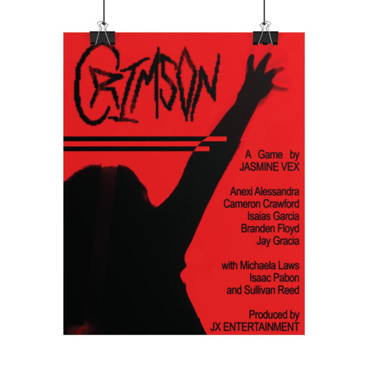 "REACH OUT" CRIMSON POSTER