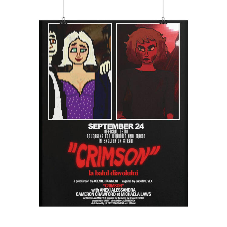 "BLOODY GIRL" CRIMSON POSTER